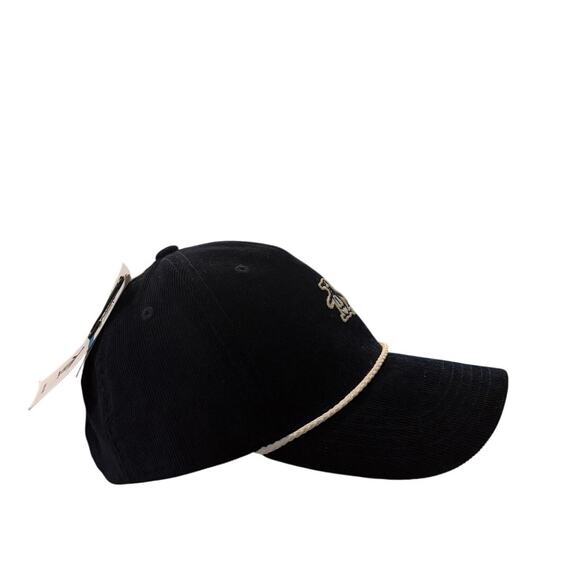 Penguin by Munsingwear Rope Snapback Black Hat Corduroy Baseball Cap Adujustable - Picture 4 of 6